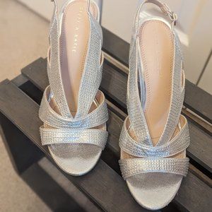 Kelly and Katie Silver Heels Size 9